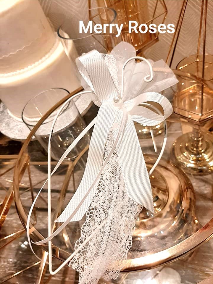 Μπομπονιέρα Γάμου Καρδιά Vintage Λευκή Μεταλλική - Image 5