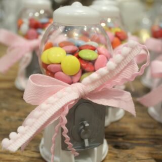 Μπομπονιέρα Βάπτισης Κουφετομηχανή με Smarties