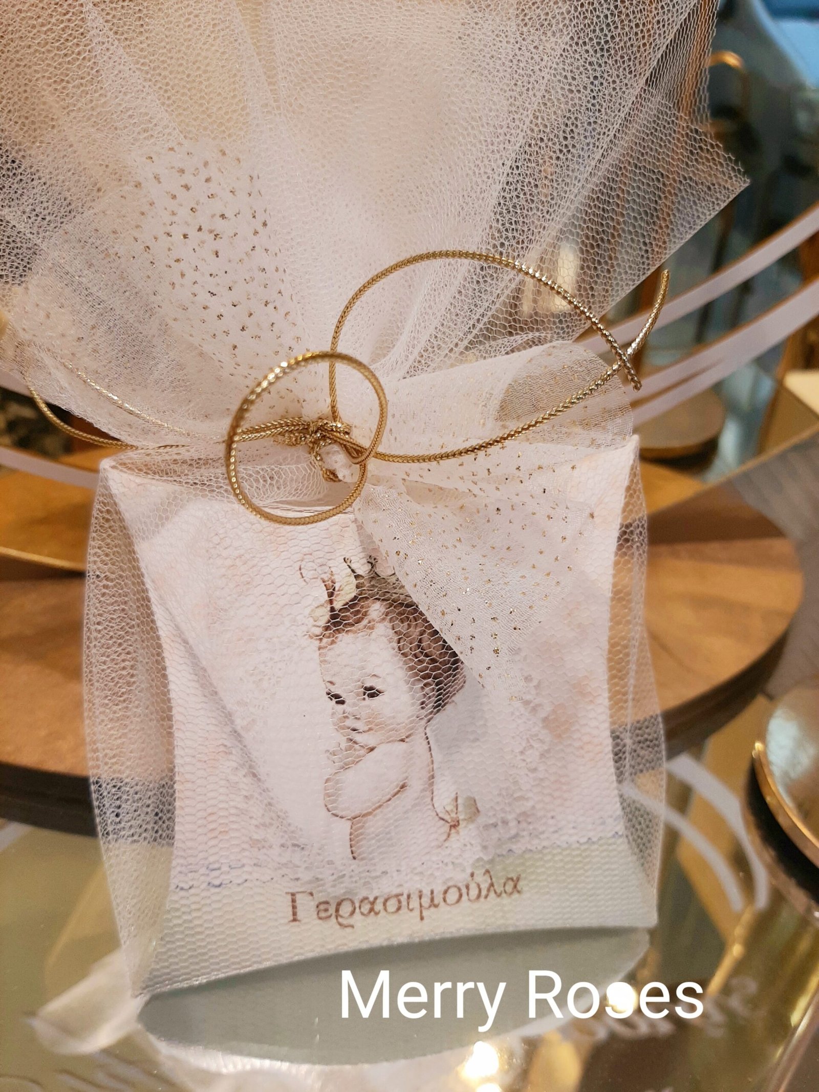 Οικονομική Μπομπονιέρα βάπτισης κοριτσάκι πριγκίπισσα με στέμμα