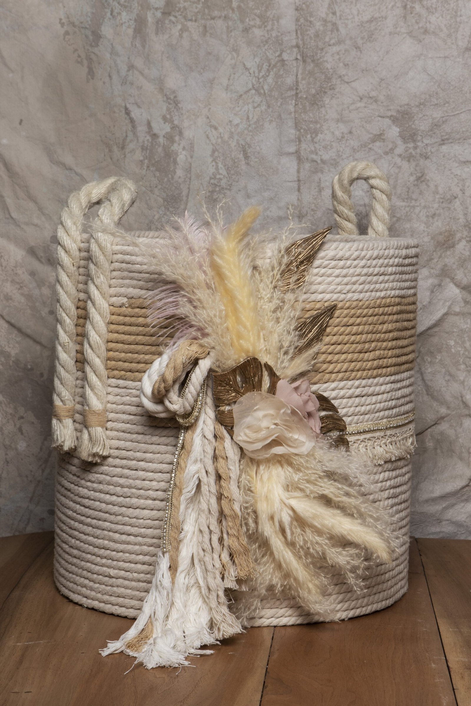 Σετ βάπτισης με Καλάθι Boho Κ23.04 - Image 4