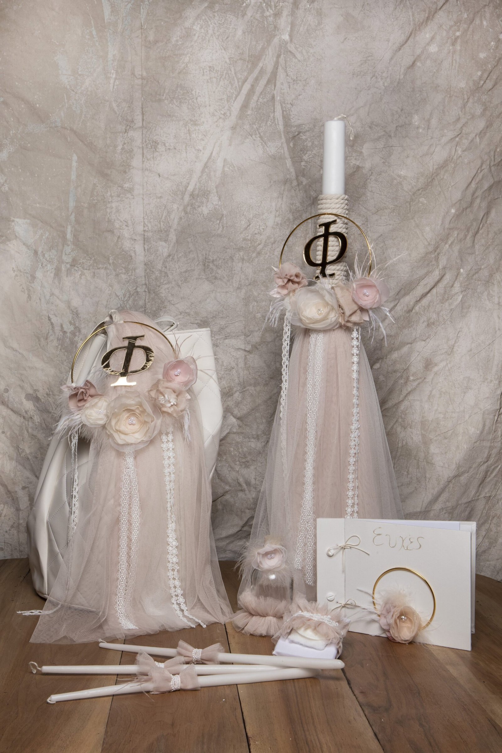 Σετ βάπτισης για κορίτσια με τσάντα και μονόγραμμα Κ23.13 - Image 3