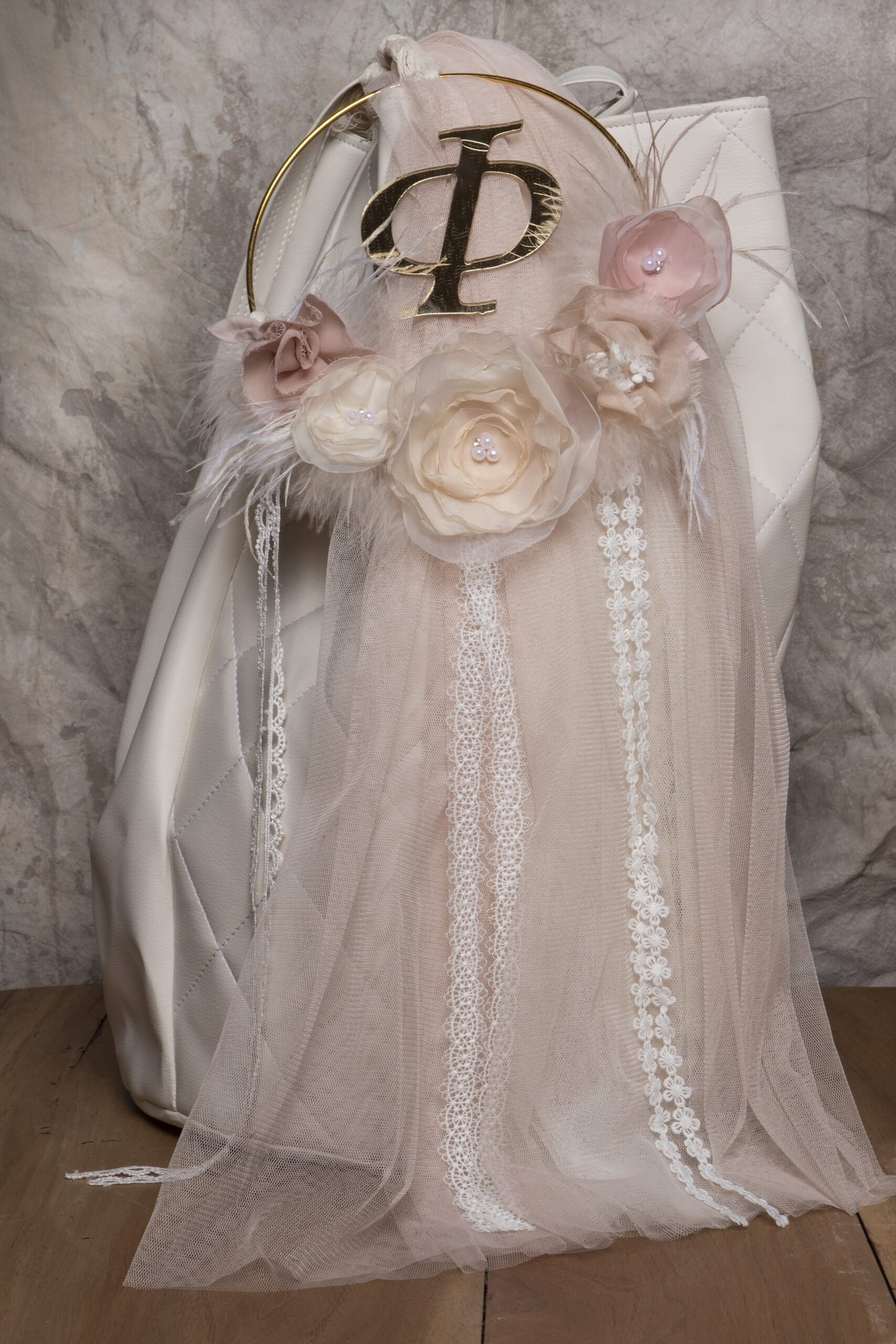 Σετ βάπτισης για κορίτσια με τσάντα και μονόγραμμα Κ23.13 - Image 4