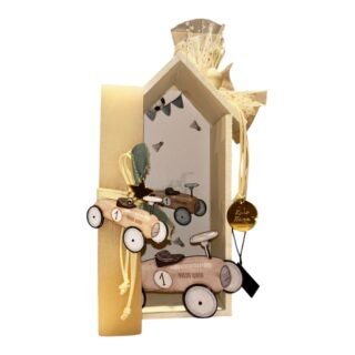 Πασχαλινό Σετ Δώρου Λαμπάδα-Σπιτάκι "Αγωνιστικό Αμάξι" 26.13.80 ΣΠΙΤ-1