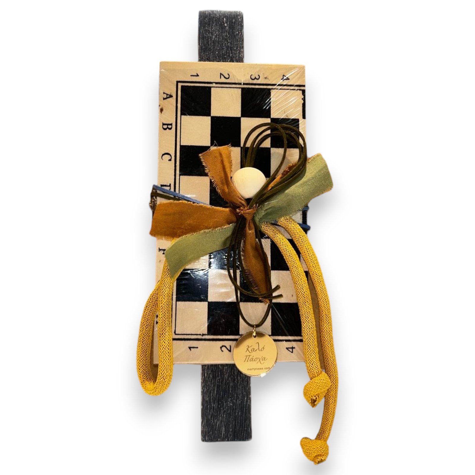 Λαμπάδα Πασχαλινή με Ξύλινο Επιτραπέζιο Σκάκι 26.9.60 ΑΠ112 - Image 2