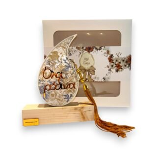 Διακοσμητικό Ξύλινο Δάκρυ 'Όλα Ρόδινα' Γούρι 26.13.00 - με Θήκη Δώρου 26.14.50