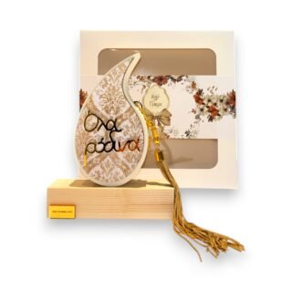 Διακοσμητικό Ξύλινο Δάκρυ 'Όλα Ρόδινα' Γούρι 26.13.00 - με Θήκη Δώρου 26.14.50