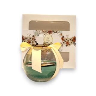 Πράσινο Αρωματικό Κερί Bubble σε Γυάλινο Βάζο με Κορδέλα 26.8.50