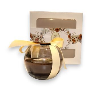 Μόκα Αρωματικό Κερί Bubble σε Γυάλινο Βάζο με Κορδέλα 26.8.50