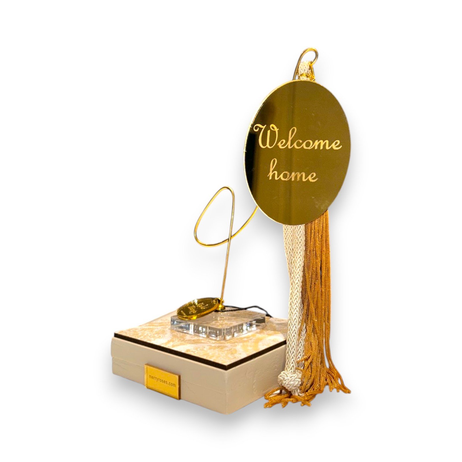 Διακοσμητικό “Welcome Home” με Ξύλινη Βάση 26.9.80