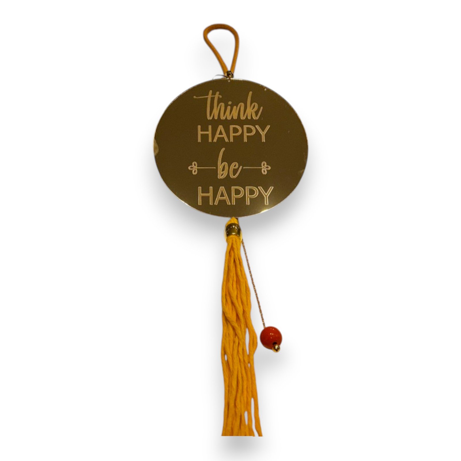 Κρεμαστό Διακοσμητικό Στεφάνι με Ευχή "Think Happy be Happy" 26.11.00