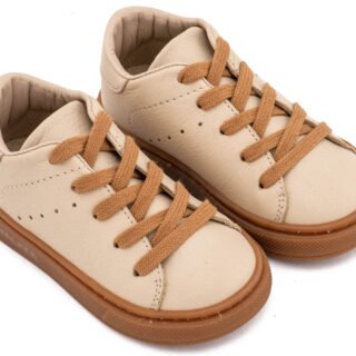 Δετό Δερμάτινο Sneaker BW 4312 Μπεζ