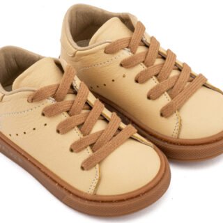 Δετό Δερμάτινο Sneaker BW 4312 Καλαμποκί