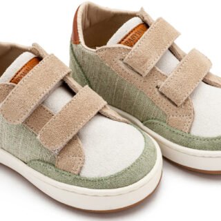 Δίχρωμο Sneaker Διπλό Χρατς EXC5297  Μέντα Μπεζ Λευκό