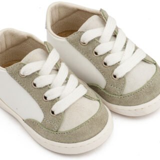 Δερμάτινο Δετό Sneakers PRΙ2120 Λευκό Μέντα