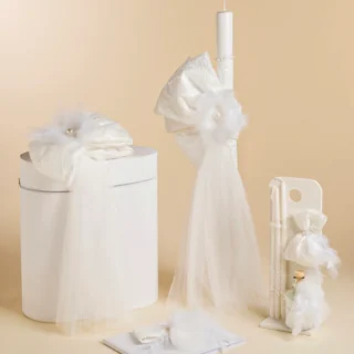 Τσάντα πέρλα λευκή Baby Bloom K26.02