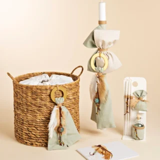 K26.70 Ψάθινο καλάθι Peter Baby Bloom